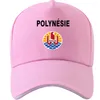 Ball Caps Francuska Polynesia DIY darmowy niestandardowy numer nazwy Pyf Hat Nation Flag Pf Country Print Po Logo Red Baseball Cap