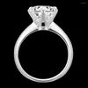 Pierścienie klastra Moissanita Anillos 925 SREBRE SREBRE FOR WOMEN MOISSANITE Diamonds Bague z GRA Certyfikat Wedding Fine Jewelry