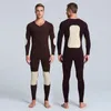 Sous-vêtements thermiques pour hommes, vêtements intérieurs élastiques sans couture (haut et bas) pour hommes