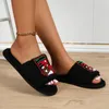 Slippers Kerst Winter Katoen Paar Mannen En Vrouwen Dikke Zachte Zool Warme Schoenen Koppels Dikker Anti Slip Slipper Schoeisel