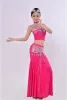 de nieuwe natial dance s lovertjes fishtail moderne buikdans pauw dansvoorstelling kleding 06UV #