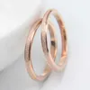 Wedding Rings KNOCK High quality Fashion Simple Scrub Stainless Steel Women s Rings 2 mm Width Rose Gold Color Finger Gift For Girl Jewelry 24329