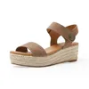 Sapatos de vestido verão mulheres 3.5cm plataforma 5cm sandálias de salto alto fivela feminina chunky muffin slides senhora confortável boêmio