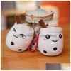 Portachiavi Cordini 10 Cm Kaii Bubble Tea Cup Portachiavi Morbido P Giocattolo Farcito Boba Doll Bella Decorazione Zaino Miglior Regalo Per Ragazze Ki Dhbac