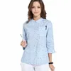 anno Hospital Staff Scrubs Three Quarters Sleeves Nursing Uniform for Female Dental Clinic Paramedic Suit Beautician Uniforms E71v#