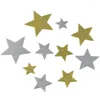 Envoltório de presente 200 pcs papel glitter estrela espuma adesivos estrelas forma prata e ouro brilhante DIY artesanato