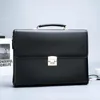 Luxury Leather Briefscases for Men Executive Business Office Notebook 16 Inch Laptop Handbag Axel Square Side Crossbody Bag 240320