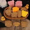 Backformen 8 Teile/satz Halloween Ausstechformen Set Kürbis Geist Keks Form 3D Cartoon Pressbare Stempel DIY Kuchen Werkzeuge Dekoration