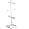 Haken 1PC Küche Bar Tassen Lagerung Halterung Desktop Stand Tasse Becher Halter Metall Kaffee Wein Glas Baum Rack Ablassen OK 0651