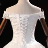 Abito da sposa con spalle scoperte Abito da sposa elegante con scollo a barchetta Abito da ballo con lacci Principessa di lusso Vestido De Noiva Personalizza 240325