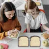 Depolama Şişeleri 4 PCS Sandviç Kutusu Hamburger Çörekler Toddler Gıda Konteynerleri Meyve Bambu Fiber Hava Sigortası Çocuk Kutuları Seyahat Tutucu için