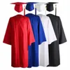 1 Set Costume académique doux Graduati robe col en V jolie 2023 lycée baccalauréat académique Dr fournitures scolaires M8Rk #
