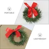 Decoratieve Bloemen Kerst Kleine Krans Ringen Voor Pijlers Kerst Mini Kransen Decor Ornament Decoraties