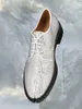 Chaussures habillées Strass Multicolore Split Toe Lacets Style Britannique Véritable Chaussure En Cuir Hommes Design Mocassins Mariage Affaires