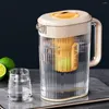 Hip Flasks Plastic Water Jar Large Capacity Jug Transparent Drink Pitcher With Retractable Filter Barrel Iced Beverage Dispenser