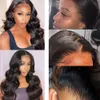 13x4 Body Wave Lace Frontal Wigs synthétique Natural Natural Water Wave Lace Pernues avant Blonde Blonde Highlight Lace Frontal Wigs