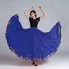 Falda de baile para mujeres Traditial Square Dancewear elegante etapa falda falda flamenca traje de danza del vientre femenino A7ax #