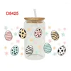 Raamstickers 3D UV DTF Transfers Sticker 16oz Cup Wraps Easter Egg Gedrukt Voor DIY Glas Keramiek Metaal Leer Etc. D8424