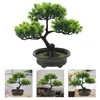 Decorative Flowers Welcome Pine Flower Potted Plant Home Fake Bonsai Plastic Ornament Decors Guest-Greeting Dinning Table
