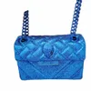 Frauen Handtasche Blue Eagle Kopf auf der Frt-Klappe Cross Body Bag Lady Fi Schulter Handtasche Eagle Metal Luxus Design G72Z #