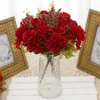 Dekoracyjne kwiaty wieńce 30 cm jesień piwonia sztuczne jedwabne kwiaty sztuczne kwiaty domowe dekoracja ślubna przyjęcie świąteczne