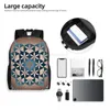 Backpack Flower of Life Wzór dla kobiet mężczyzn Waterproof School College Sacred Geometry Bag Bukagagagna