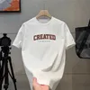 シャツメンズデザイナーTシャツメンズティーサマーコトゥーンブレンドクルーネックショートスリーブドブレースブレース居心地の良いファッションプルオーバーモダン