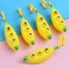 Giocattolo di decompressione Fidget Simpatico portachiavi a banana pizzicato Happy Vent Ball Bambini Spremere giocattoli Alleviare l'autismo per adulti Portachiavi per bambini Decorazione