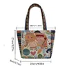 ethnic Style Handbag Vintage Elephant Embroidery Large Capacity Cloth Bag Animal Shoulder Bag Fi Persality Tote Bag P6Fx#