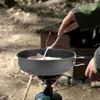 調理器具セット折りたたみ可能な屋外調理器具ハイキングテーブルウェアセットハードアルミナ2〜3人のピクニックのための耐熱耐性