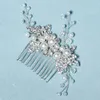 pérolas de cabelo combs clipes de casamento nupcial accortos para mulheres rhineste serre cor de fábrica jóias de festa 17xt#