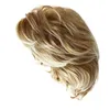 Nxy Vhair Wigs Gnimegil Synthetic for Women Brown Mix Blonde Short Wig with Bangs Layered Bob Mommy Cosplay Family Party Daily Use 240330