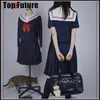 JK Uniforme FILLE Étudiant d'été style collégial classe de base uniforme costume de marin à manches courtes à manches longues mauvaise fille COSPLAY COSTUMES F1qb #