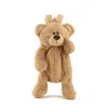 40Cm Children Cute Plush toy Lovely Cartoon Brown Bear Backpack Kawaii School bag girls boys Kindergarten Birthday Festival gift 240318