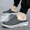 Hausschuhe 2024 Männer Casual Maultiere Mesh Atmungsaktive Flache Sommer Paar Schuhe Große Größe Faulenzer Mode Chinelos Masculinos