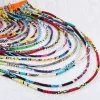 Kettingen 2022 Ankara Mooie Multi Strand Ketting Afrikaanse Gedurfde Kleurrijke Lange Exotische Sieraden Anfrica Handgemaakte Lange Collier WYB181