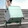 Camp Furniture New Upgrade Portable Folding Shopping Cart Household 75L Camping Picnic Trolley Cart 8 Wheels Climbing Grocery Cart YQ240330