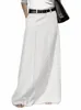 plus Size VONDA Elegant Lg Skirts Women Fi Solid Color Maxi Skirt Pleated Casual Loose Pockets High Waist Vintage Bottom e9m5#