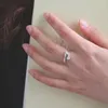 Cluster Rings Fashion Simple Romantic Hand Hug Creative Adjustable Love Forever Opening Ring Lover Wedding Jewelry Gift For Women Men