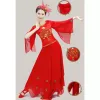 Ancient Women Chinese Tradeitial Folk Dance Fan Costume Costumes Yangko For Woman Natial Yangge Dances Natial Clothing Dres L0i8#