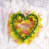 Decoratieve bloemen plastic jas hangers bruiloft bloem slinger nep hart voordeur paars hangend