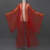 Древний китайский ханьфу сплошной цвет тюлевой кардиган с широкими рукавами пальто классический костюм для народного танца сценическое фото одежда e926 #