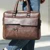 new Men's Briefcase Bag High Quality Busin Famous Brand PU Leather Shoulder Menger Bags Office Handbag 14 inch Laptop bag i7Zk#