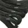 2M/lote Black Multi Tamanho 1/1.5/2/2.5/3/4/5mm de elástico redonda de faixa elástica de corda elástica de corda elástica Linha elástica de costura DIY