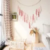 Tapisseries décoratives pour chambre de bébé fille, avec perles en bois, guirlande de pampilles style Boho, pour salon, dortoir de filles