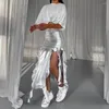 スカートサマースカート女性服ロリータストリートウェアPUカジュアルファッション断面的なスリムハイワイスパンクパーティーセクシー