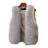 Gilets pour femmes Femmes Furry Gilet Élégant Plus Taille Hiver Fausse Fourrure Confortable Fluffy Résistant Cardigan Pour Un Coupe Slim