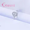 Bagues de cluster et CZ Party Shopping Accessoires de vêtements assortis pour femmes Bague en pierre de cristal en forme d'amour