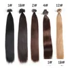 Pre-Bonded Hair Extensions 1G S 100G Pack 14 24 100 Human U Tip Remy Peruvian Straight Wave Nail 5 Color Option Drop Delivery Products Dh9Sp