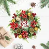 Dekorative Blumen Girlande Ornament Hängende Kränze Weihnachtsring -Tür Ornamente Halter Dekor Weihnachts